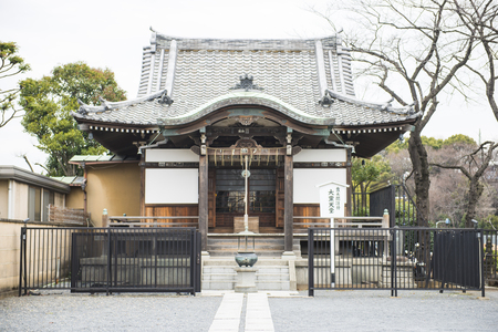 TOKYO, JAPAN - FEBRUARY 23, 2016: Benten Hall Temple at Ueno Park in Tokyo, Japan on February 23, 2016, landmarkのeditorial素材