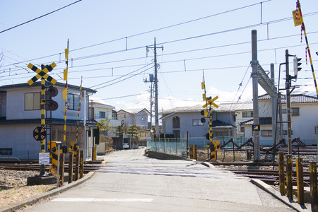 Kawaguchiko, Japan - December 20, 2016 : A railway station at Kawaguchiko, railroadのeditorial素材