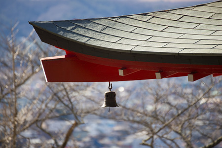 little bell hang on the roof of japanese temple , Japanの写真素材