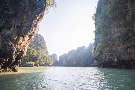 limestone mountain at Phang Nga Bay, landscapeの写真素材