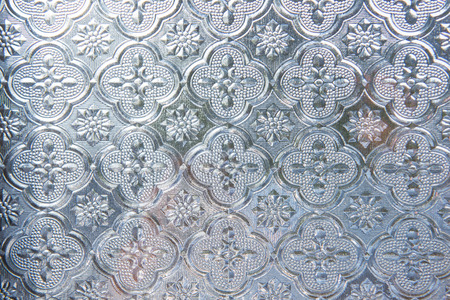 thai pattern on glass of window, architecture
