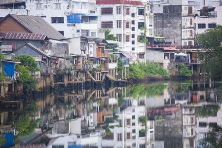 community of Chantaboon waterfront at Chanthaburi Province, Thailandのeditorial素材