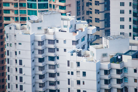Central, Hong Kong - September 21, 2016 : Skyscraper view from the Peak Tower, landmark of Hong Kongのeditorial素材