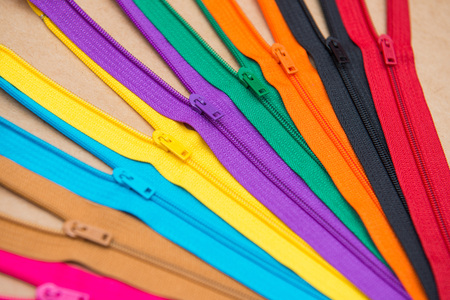 colorful and many zipper for tailoring, sewing