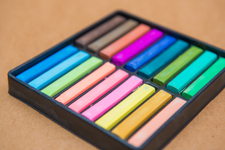 colorful crayons for painting on paper, Stationeryの写真素材