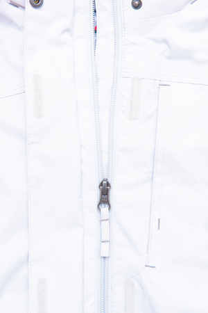 metal zipper on jacket, clothingの写真素材