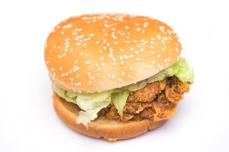 chicken burger fast food for eat , mealの写真素材