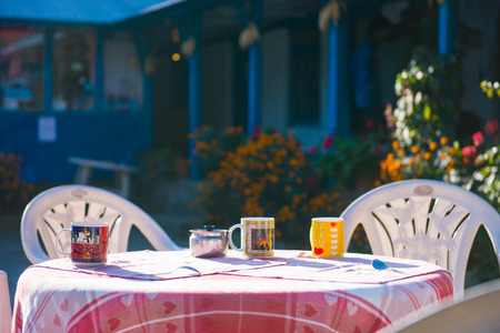 Nepal - 24 December 2016 ::Local lodge for traveller on the mountain , Nepalのeditorial素材