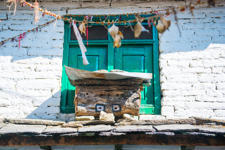 wood doll for decorate home Nepalese style , Nepalの写真素材