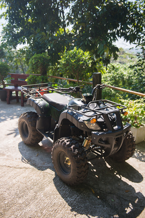 atv motorcycle on four wheels off road, extremeの写真素材