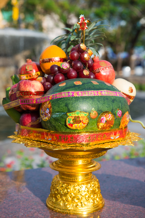 fruit and food for pay respect to god , celebrationの写真素材