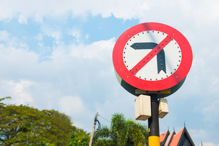 the signs does not turn left traffic signs , roadの写真素材