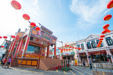 Malaysia - 11 Febuary 2017 ::stage for showing at Jonker Walk , Melakaのeditorial素材