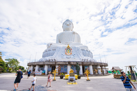 PHUKET, THAILAND - JULY 20, 2017 :Buddha Ming mongkhon khiri Naga protagonist (big Buddha) in Phuket, Thailandのeditorial素材