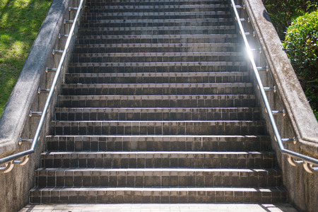 Concrete staircase step up to viewpoint, architecture