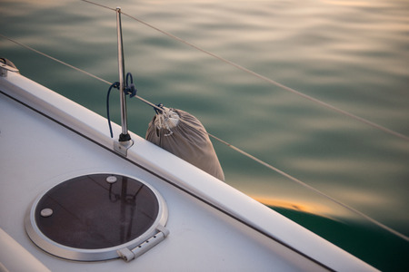 A shockproof buoy to protect side of the yacht, fenderの写真素材