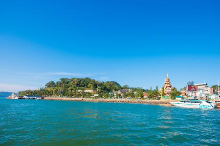 Pier at Kawthaung or Victoria Point in Myanmar, Harborのeditorial素材