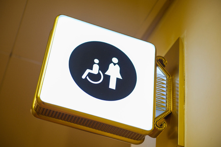 Restroom signal light in department store, toilet
の写真素材