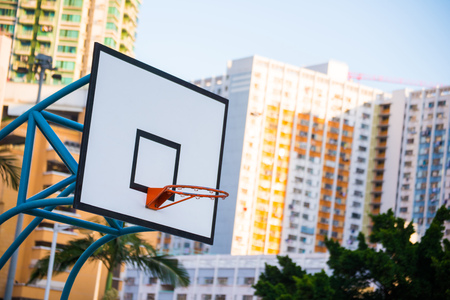 Hong Kong - January 12, 2018 :Basketball court at the Choi hung estate, Hong Kong, landmark
