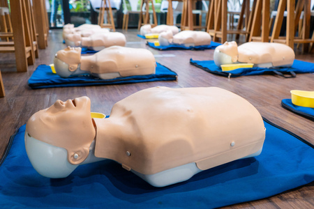 adult manikin CPR training in hospital,item
