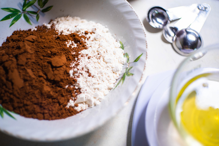 ingredient and equipment for baking in kitchen, cookの写真素材