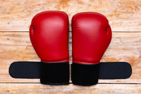 red boxing grove for fight , sportの写真素材