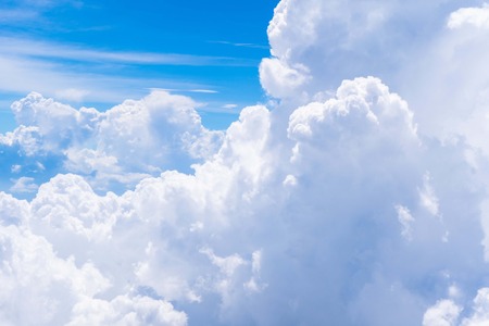 beautiful cloud and clear sky for background, skyの写真素材