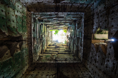 inside tower at Ta prohm temple, Angkor Thomの写真素材