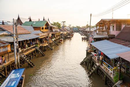 30 March 2019-Thailand::Amphawa floating market,landmark