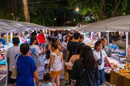 29 March 2019-Thailand::night market at Hua Hin,marketのeditorial素材