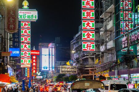 25 July 2019 - Bangkok, Thailand : China town bangkok,Thailandのeditorial素材