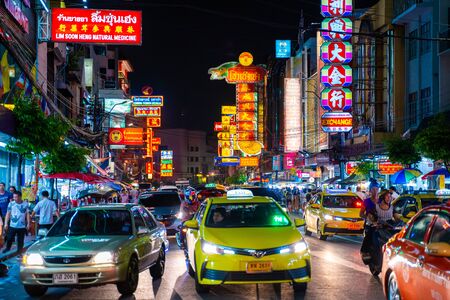 25 July 2019 - Bangkok, Thailand : China town bangkok, Thailandのeditorial素材