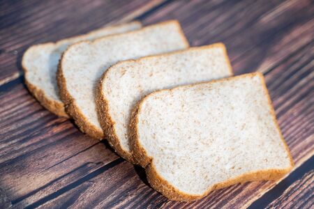 close up sliced whole grain bread,bakery