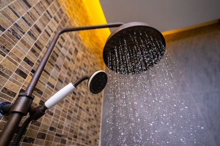 Shower head rain shower style,bathroomの写真素材