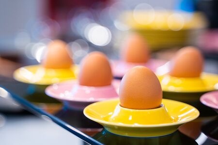 soft-boiled eggs for breakfast,boiled eggsの写真素材