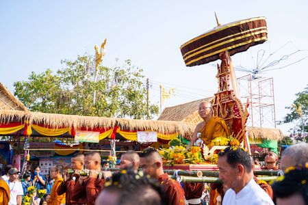 1 febuary 2020-Nakon Phanom::religious ceremony in Nakon Phanom province,Thailandのeditorial素材