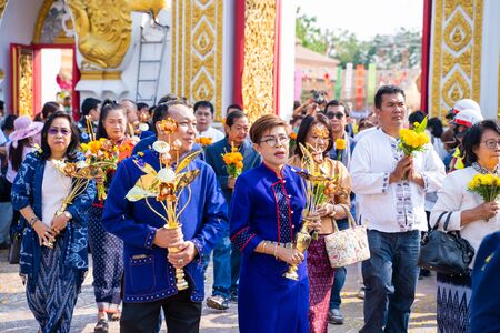 1 february 2020 - Nakhon Phanom: religious ceremony in Nakhon Phanom province, Thailand