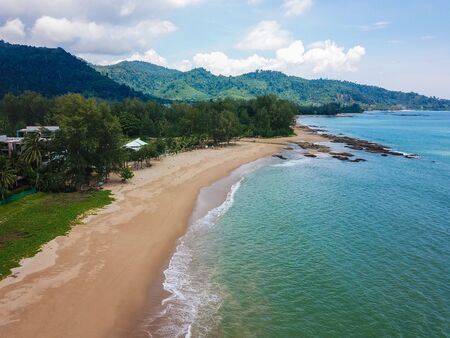 aerial view of Bang Niang Beach-Khaolak,Thailandの写真素材