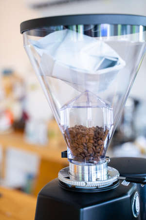 Coffee beans in coffee maker at cafe,coffeeの写真素材