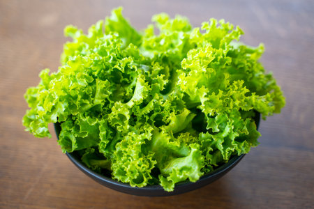 green lettuce side dish for eat with Barbecue,vegetableの写真素材