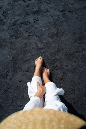 black sand at Saitong Beach in Phang-nga,sandの写真素材