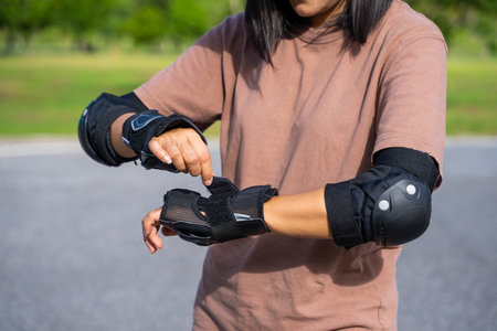 wrist guard elbow pads for safety,protective padsの写真素材