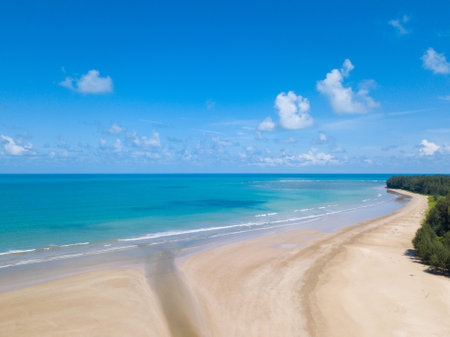 aerial view of Pakarang beach - Khaolak Phang-nga province,seaの写真素材