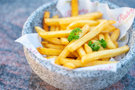 french fries on the bowl for sanck,french fries