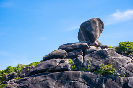Similan Island beautiful and clear water in Phang-Nga,Thailandの写真素材
