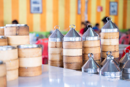Various of Dim sum in the steam basket, traditional chinese foodの写真素材