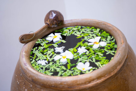 Basin for washing feet in Beachfront hotel,basinの写真素材