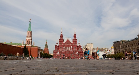 Red square in Moscow, Russian federation. History Museumのeditorial素材