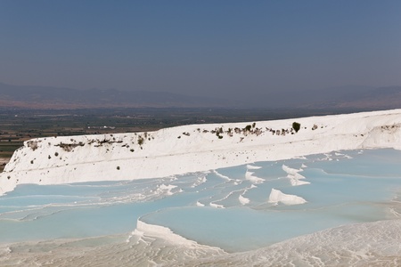 Calcium waterfalls Pamukkale Turkeyの写真素材