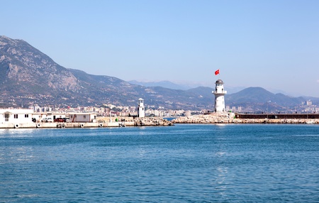 Turkey. View at the Alanya harborの写真素材